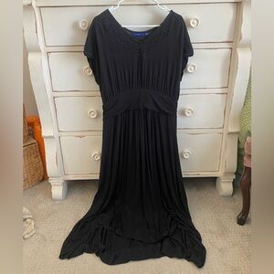 Apt. 9 Black Maxi Dress with Lace Detail